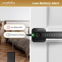 Serrure de porte intelligente Arpha D228 électronique avec application Tuya, connexion Bluetooth, mot de passe, clé, empreinte digitale, déverrouillage intelligent