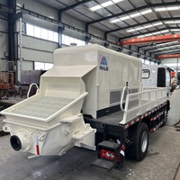 Nouvelle pompe à béton montée sur camion, avec moteur diesel, pompe à béton de haute qualité, petite pompe à béton pour usage domestique