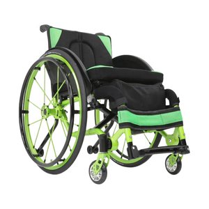 Sedia a Rotelle Manuale Ultra Leggera e Portatile per Disabili, Pieghevole in Acciaio, Capacità 120KG, Certificata <span class=keywords><strong>CE</strong></span> - Product Image 2