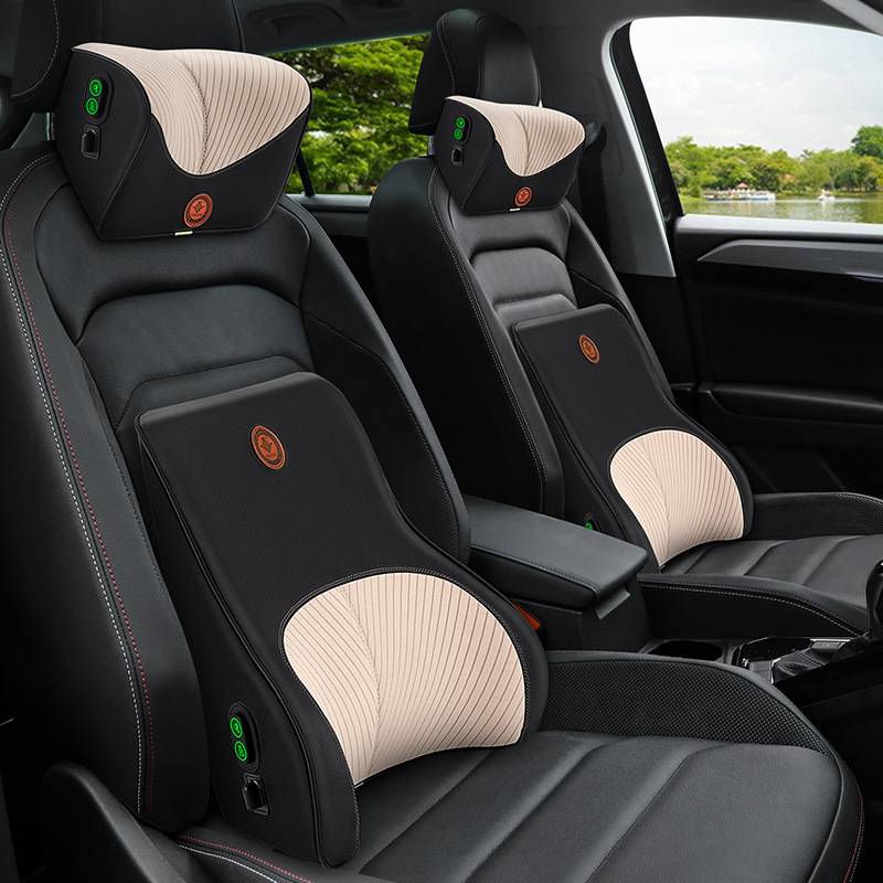 Автомобильная Массажная подушка для поддержки шеи, поддержка спины, подголовник, подушка для массажа человека, электрические массажные подушки, автомобильный гаджет