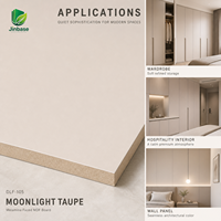Panneau de fibres de bois plaqué bois de teinte taupe clair moderne de qualité supérieure, 18 mm, format 4x8, imperméable, ignifuge, écologique, première classe