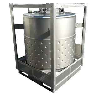 Paslanmaz çelik su tankı 2000 Litre Ibc tankı sıvı kimyasal saklama kapları
