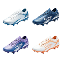 Chaussures de football en maille synthétique Fly Knit avec semelle extérieure en TPU TF pour terrain synthétique, chaussures de football pour jeunes, légères, pour toutes les saisons