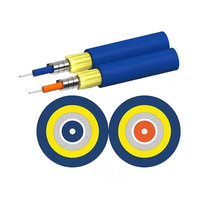 Kabel Serat Optik Multimode Berlapis Baja OM1 OM2 OM3 4-12 Core 3.0mm Tabung Baja Fleksibel LSZH 2.0/3.0mm untuk Penggunaan di Pusat Data Dalam Ruangan