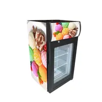Meisda sd50b display vertical uma porta de vidro frontal, mini congeladores de sorvete para venda