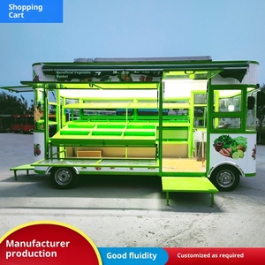 Carrito Eléctrico de Frutas y Verduras, Carrito de Venta Móvil para Supermercados, Carrito de Desayunos y Comida Rápida, Carrito de Venta Ambulante de Aperitivos, de Chapa Metálica - Product Image 2