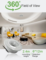 Suren OCP-2828ZW-DC Capteur de mouvement PIR intelligent de haute qualité avec sortie Z-Wave, design discret pour montage en plafond suspendu, Shenzhen