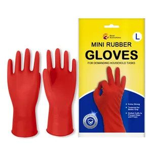 Guangzhou manufacture multipurpose reusable waterproof laundry dishwashing kitchen cleaning rubber latex household gloves