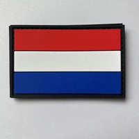 Écusson de drapeau d'Haïti en PVC, patch de fixation à crochet et boucle en caoutchouc PVC pour chapeaux, écusson tactique d'Haïti