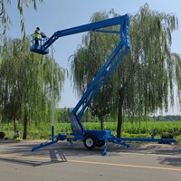 16 m18m Mini Boom Lift Trailer montiert und hinter einem effizienten und tragbaren Produkt abschleppen