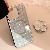 Coque de téléphone à support magnétique doré pour Iphone17 16 16pm 16plus 16pro 15 15pm 15plus 15pro 14pm 14plus 14pro 14 13pm 13pro 12 11