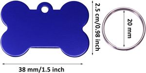 Vente en gros de médailles personnalisées pour animaux de compagnie, en métal, imprimées recto-verso - Product Image 2