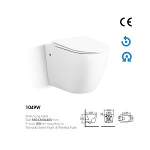 Yida phòng tắm treo nhà vệ sinh tường gốm treo treo nhà vệ sinh commode sử dụng với giấu bể chứa nước - Product Image 3