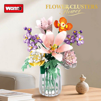 Ensemble de blocs de construction de bouquets de fleurs Woma Factory pour jouets personnalisés OEM ODM, décoration de la maison (11120-DS)