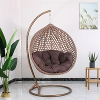 Chaise balançoire moderne en rotin pour intérieur/extérieur hamac suspendu de jardin pour cour villa hôtel mobilier d'extérieur polyvalent