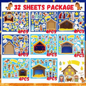 Autocollants <span class=keywords><strong>de</strong></span> la nativité pour enfants crèche artisanat faire une scène autocollant autocollants <span class=keywords><strong>de</strong></span> noë<span class=keywords><strong>l</strong></span> en vrac religieux fête faveurs fournitures - Product Image 4