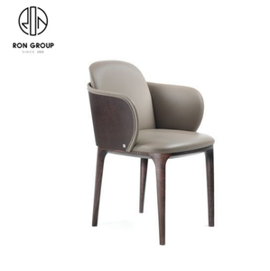 Comedor de estilo moderno Muebles de restaurante Sillas comerciales tapizadas con patas de madera maciza - Product Image 5