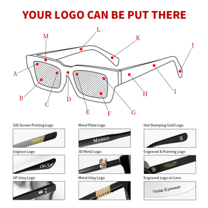 Occhiali ottici quadrati in fibra di acetato da uomo di design accessori per occhiali - Product Image 4