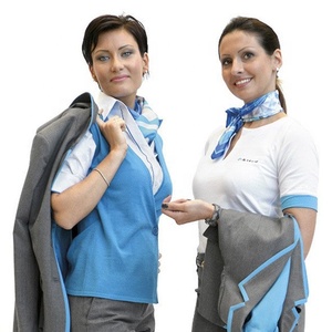 ชุดยูนิฟอร์มพนักงานต้อนรับบนเครื่องบินแบบกำหนดเอง 5 ชิ้น ประกอบด้วยเสื้อแจ็คเก็ต เสื้อเชิ้ต กระโปรง กางเกงขายาว - Product Image 6