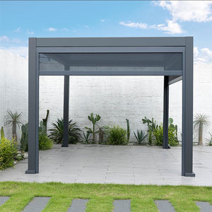Pérgola Bioclimática de Lujo para Exteriores, Impermeable, Motorizada, con Persianas de Aluminio y Vidrio para Patio y Balcón - Product Image 5