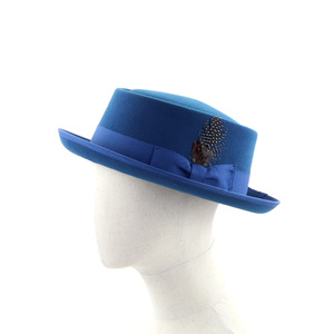 Chapeaux <span class=keywords><strong>Porkpie</strong></span> en feutre 100 % laine australienne LiHua pour hommes et femmes, multicolores, couleur personnalisable, pour usage quotidien, décontracté ou de fête - Product Image 5