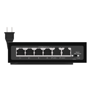ขายร้อน FL-FF0402P-LX 6 พอร์ตสวิตช์อีเธอร์เน็ตความเร็วสูง PoE 4 พอร์ต PoE 48W IEEE802.3af/at 10/100Mbps สำหรับกล้อง IP กล้องวงจรปิด NVR - Product Image 1