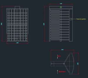 Porte semi-automatique de tourniquet haute pour le contrôle de zone de construction - Product Image 3