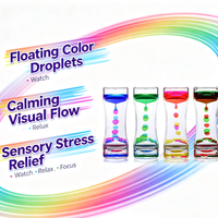 Timer Cairan Akrilik Warna-warni Kustom Grosir, Hadiah Kreatif, Timer Minyak Air untuk Teman, Anak, Dekorasi Rumah