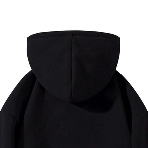 Sudadera con capucha informal con cremallera para hombre, ligera, de mezcla de algodón, con capucha con cordón ajustable - Product Image 4