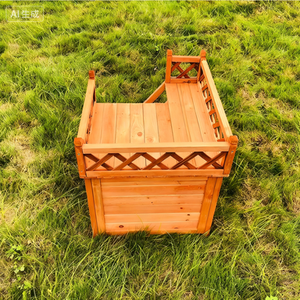 Niche extérieure en bois, niche extérieure pour animaux de compagnie, <span class=keywords><strong>cage</strong></span> pour animaux de compagnie, lit pour chien avec escalier - Product Image 4