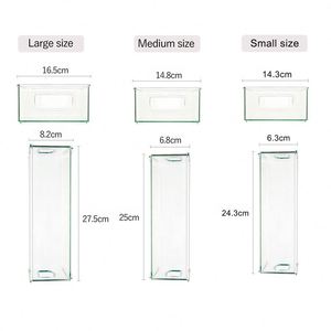 Custom Hot Sales 12 Pieces of Fridge Refrigerator Organizer <b>Bins</b> Freezer Stackable Food Containers BPA Free <b>Plastic</b> Storage - Product Image 4