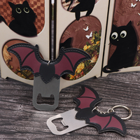 Ouvre-bouteille en forme de chauve-souris en cuir PU, ouvre-bière créatif, tire-bouchon de bar, tire-bouchon pratique et mignon, accessoires de camping