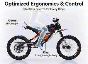 Nouvelle Moto Tout-Terrain Électrique Sans Balais 48V 3600W Sportive à Deux Roues 50km/h avec Batterie au Lithium 48V 24Ah Offrant une Autonomie Élevée - Product Image 3