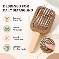 Brosse à cheveux mini coussin d'air en gros, motif sucette mignonne, démêlante et massante pour le cuir chevelu, brosse de voyage portable pour femmes, logo personnalisé