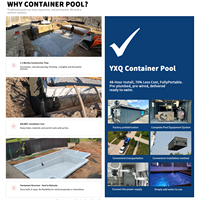 Piscine Conteneur Modulaire Préfabriquée en Acier Robuste 20ft 40ft pour Extérieur, Taille Personnalisée, Fournisseur OEM