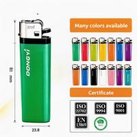 Briquets à gaz personnalisables avec logo, rechargeables, allume-cigare à silex et butane