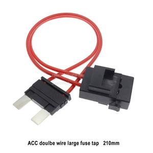 กล่องฟิวส์แบบมาตรฐานขนาดเล็กพิเศษ ไมโคร มินิ โลว์ โปรไฟล์ แม็กซี่ พร้อมสายต่อฟิวส์แบบคู่ สายไฟต่อพ่วงสำหรับรถยนต์ อะแดปเตอร์แปลงไฟ สายต่อพ่วงแบบ IP44 ขนาด 16AWG - Product Image 2