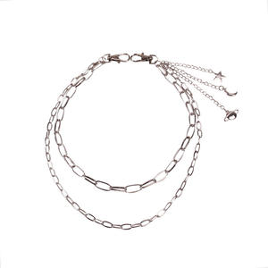 Chaîne de taille double couche en alliage de zinc, motif étoile, lune et planète, unisexe, bijou de corps tendance pour usage quotidien, cadeau de mariage - Product Image 3
