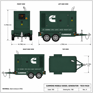 เครื่องกำเนิดไฟฟ้าดีเซลแบบเงียบพิเศษ Cummins Perkins Weichai 100Kva 200Kva 150kva 160kva 200kva 250kva 300kva สภาพดีสำหรับขาย - Product Image 4