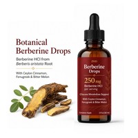 Gotas de Berberina OEM con Canela y Manzana |   Fórmula de Alta Potencia de 250 mg |   Suplemento de Apoyo al Metabolismo de la Glucosa de Marca Privada