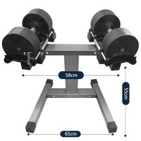 Ensemble d'haltères intelligentes en fonte multi-positions 40 kg, électroplaquées, à réglage rapide – Équipement de fitness en gros pour la maison