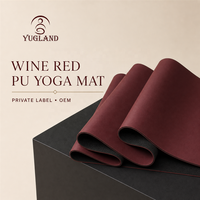 Tapis de yoga orthopédique Yugaland Pro en PU lisse, coussin en caoutchouc à haute résilience pour la physiothérapie, vente en gros