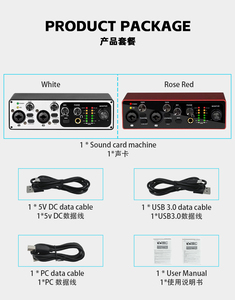 Altavoz con micrófono para auriculares, tarjeta de sonido, equipo de transmisión de Canto de música en casa, monitores de estudio grandes para grabación y fabricación - Product Image 6