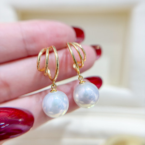 ต่างหูเงินแท้ S925 สำหรับทำเครื่องประดับมุก DIY รุ่นเบา พร้อมลูกปัดกลมขนาด 9-15 มม. รุ่น 22242 - Product Image 1