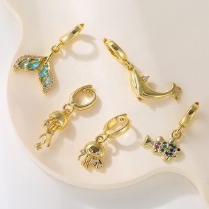 Ciondoli Fai da Te con Chiusura Universale a Clip, Coda di Pesce, Stella Marina, Conchiglia, Accessori per Bigiotteria - Product Image 2