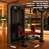 Appareil de fitness professionnel double fonction en acier pour entraînement de force, rotation du tronc à genoux pour salle de sport commerciale