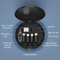 YIXIN Vente Chaude Kit de Câbles Multifonctionnels 6-en-1 60W USB Type-C Adaptateur de Voyage avec Boîte de Rangement pour un Voyage Pratique