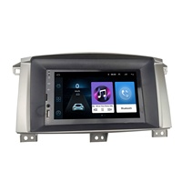 TOYOTA LAND CRUISER 100 2003-2008 için 9 inç radyo fasya manuel AC Dash Surround kiti kapak Stereo montaj kurulum çerçeve