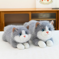 EZBABY Adorable Peluche Mini Chat Birman Réaliste en Coton PP et Fausse Fourrure, Jouet pour Enfants, Cadeau d'Anniversaire ou de Saint-Valentin