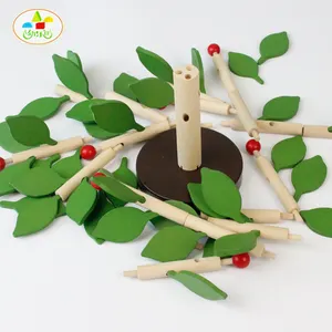 אבני בניין מעץ יצירתי סט עץ לילדים ילדים גן ילד וילדה לימוד עשה זאת בעצמך חינוכי 3D צעצוע מורכב מעץ